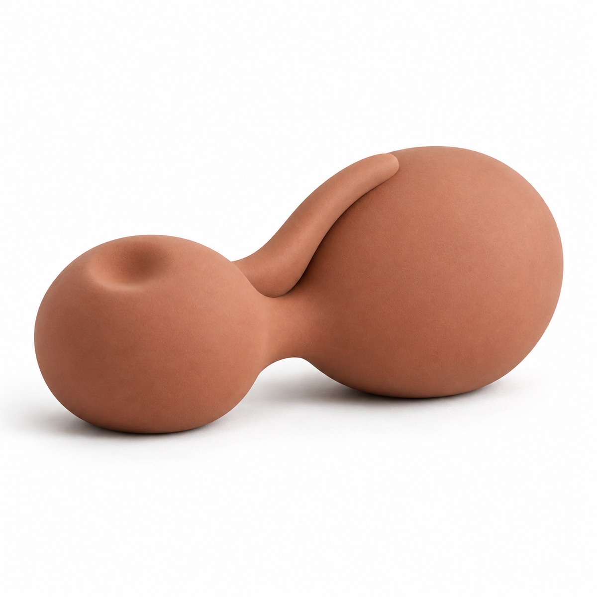 Caelori Paired Pod Resin Sculpture - Muted Terracotta