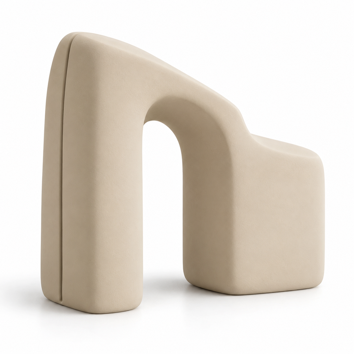 Rovelia Folded Passage Resin Sculpture - Sand Beige