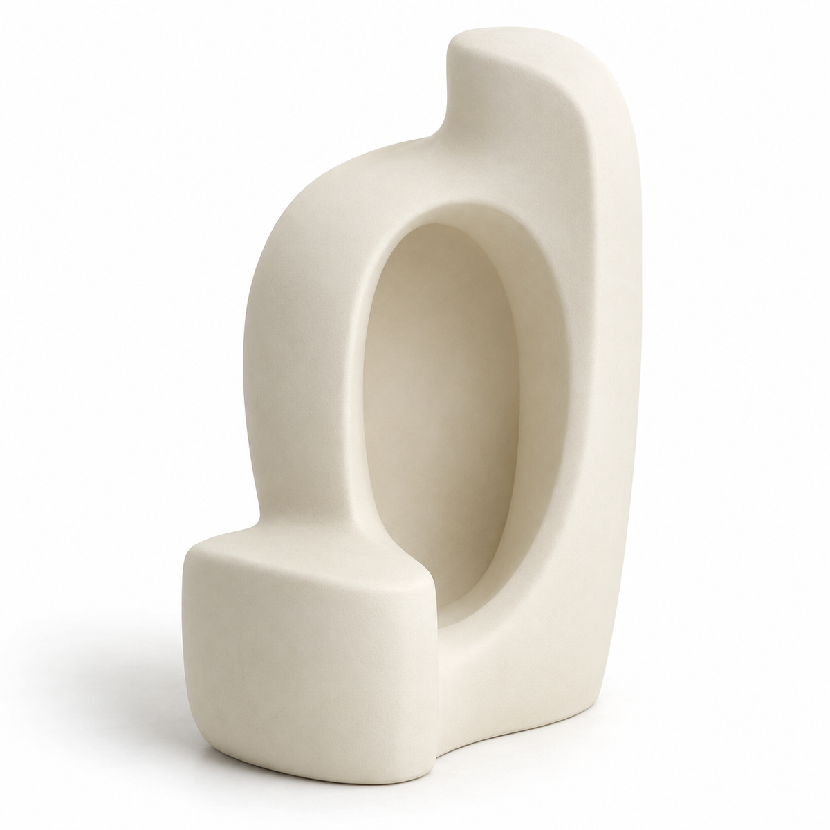 Isverna Curved Alcove Resin Sculpture - Cream