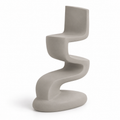 Orriven Stepped Ribbon Resin Sculpture - Warm Gray