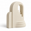 Avelune Terraced Window Resin Sculpture - Warm Ivory
