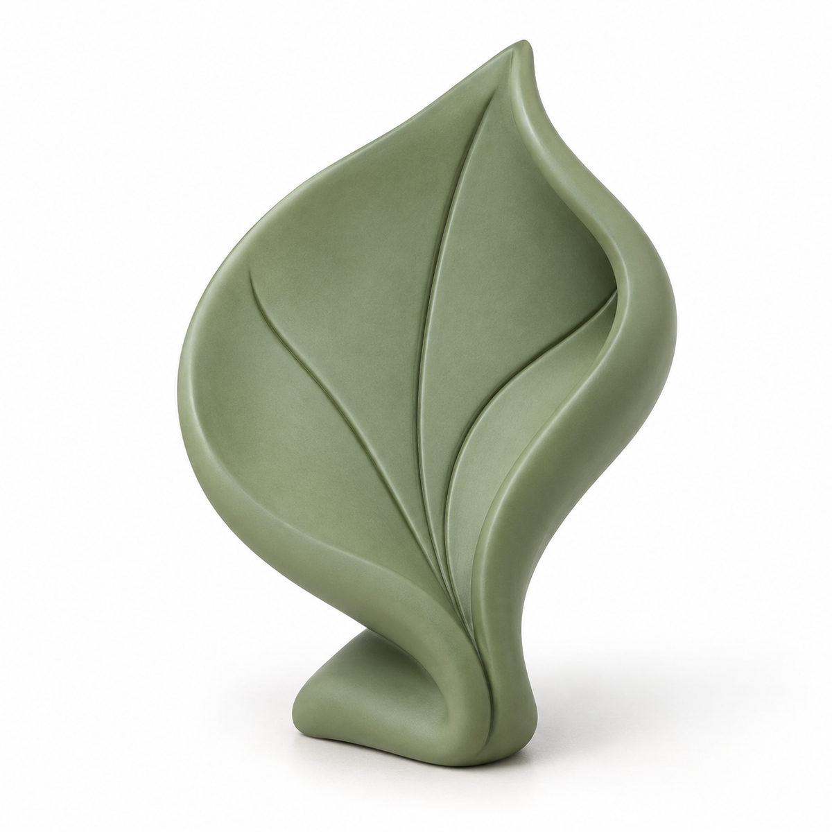 Brinora Veined Leaf Resin Sculpture - Sage Green
