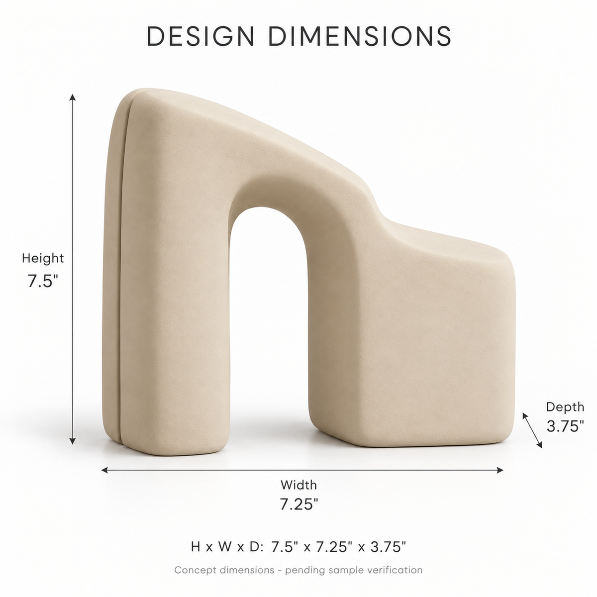 Rovelia Folded Passage Resin Sculpture - Sand Beige