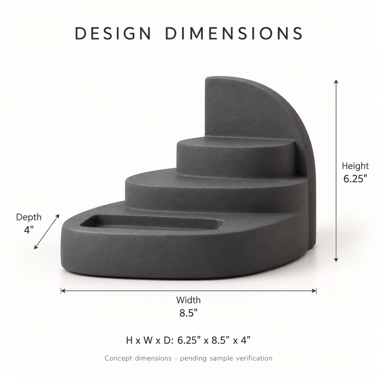 Cenvora Quiet Terrace Resin Sculpture - Charcoal Gray