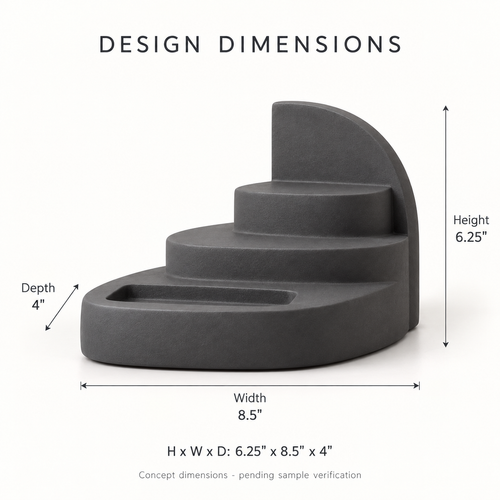 Cenvora Quiet Terrace Resin Sculpture - Charcoal Gray