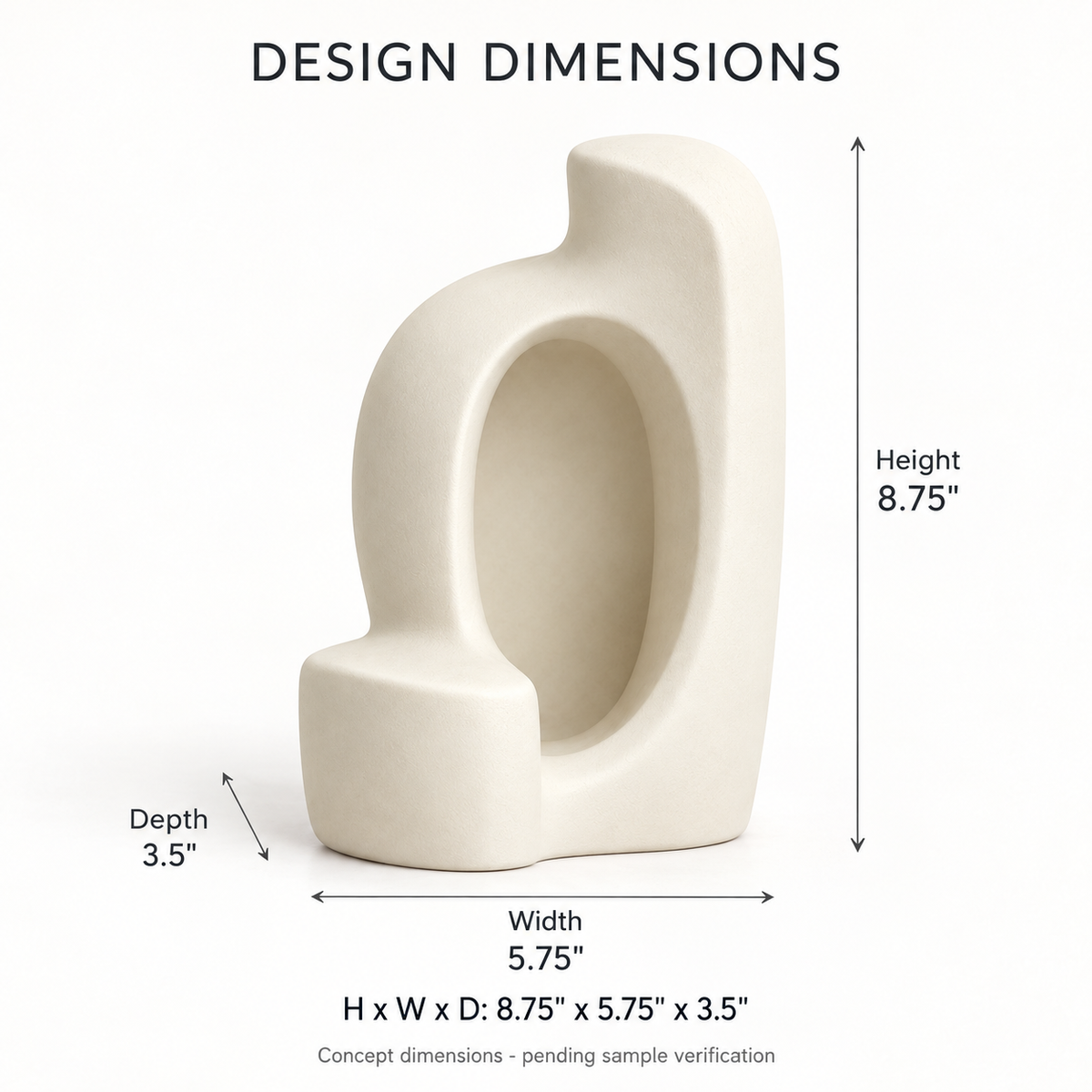 Isverna Curved Alcove Resin Sculpture - Cream